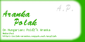 aranka polak business card